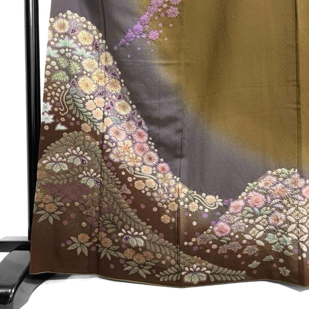 訪問着 身丈168 作家もの 辻ヶ花 金彩 ぼかし 正絹 着物 033b p - メルカリ