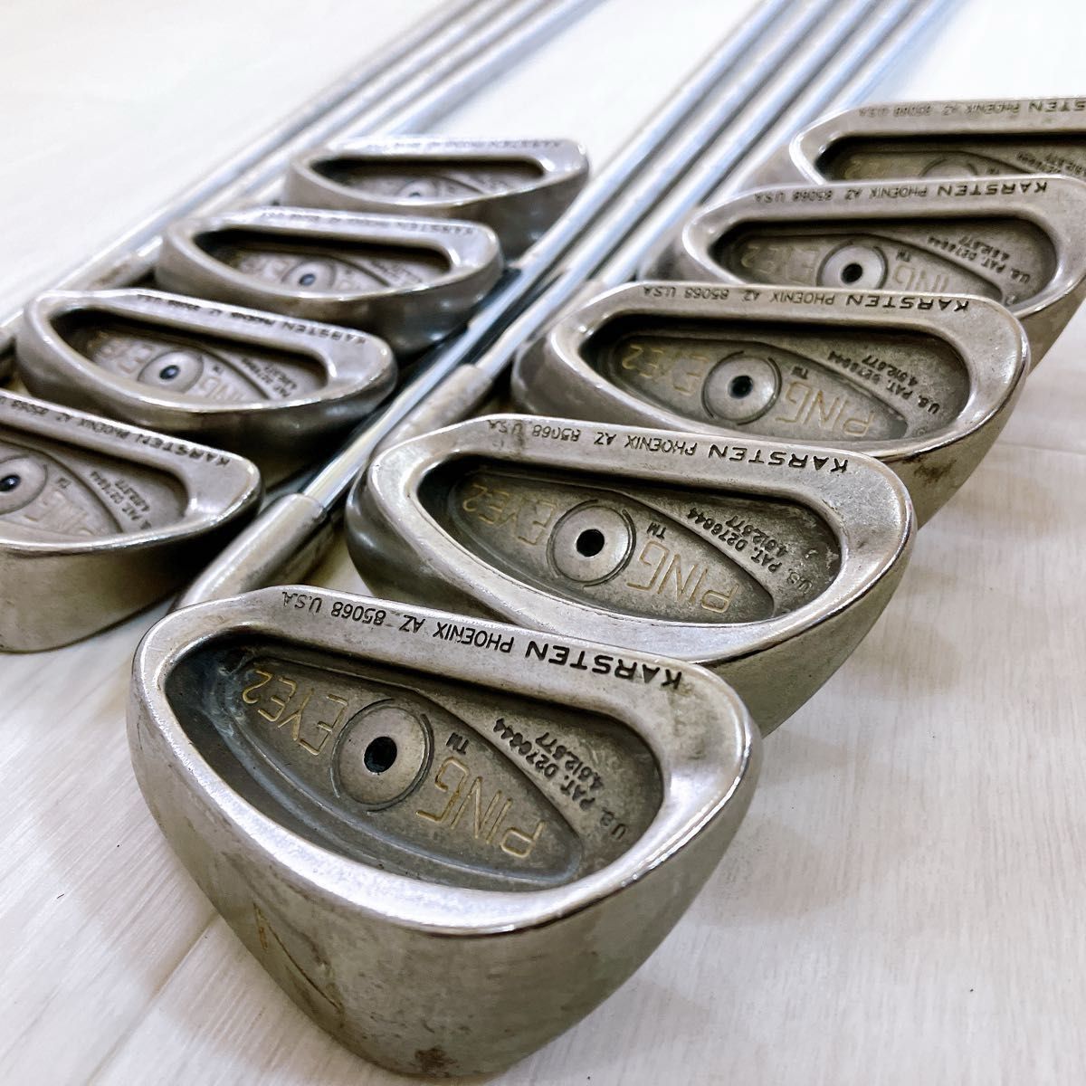 名器 PING EYE2 KARSTEN ピン メンズアイアンセット 9本 右 黒ドット 