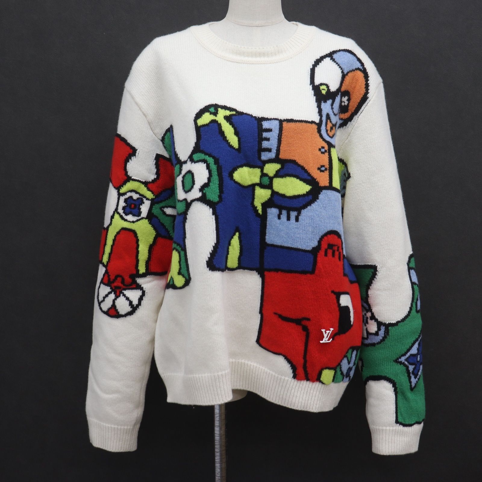 ITAKYJDZCBX8 LOUIS VUITTON ルイヴィトン パズル アート クルーネック ウール ニット セーター RM231 VW2 HON63W メンズ サイズXXL アウター ITAKYJDZCBX8 LOUIS VUITTON ルイヴィトン パズル アート クルーネック