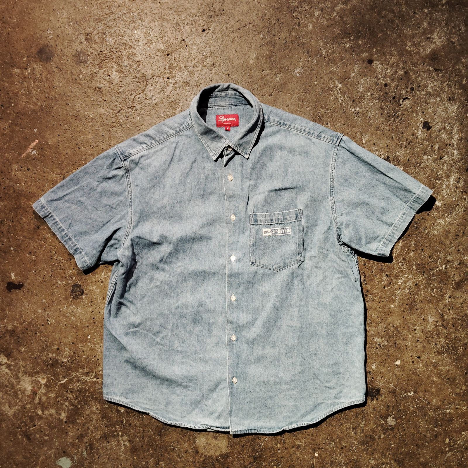 Supreme 20ss Invert Denim S/S Shirt Blue M シュプリーム 2020ss