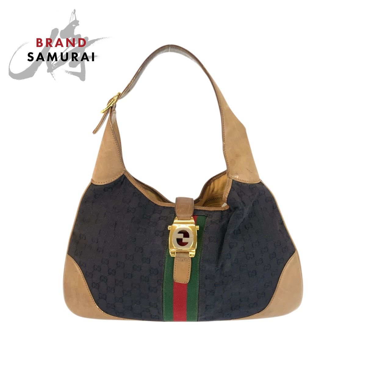 GUCCI グッチ シェリーライン ブラック ブラウン ゴールド金具 GG 