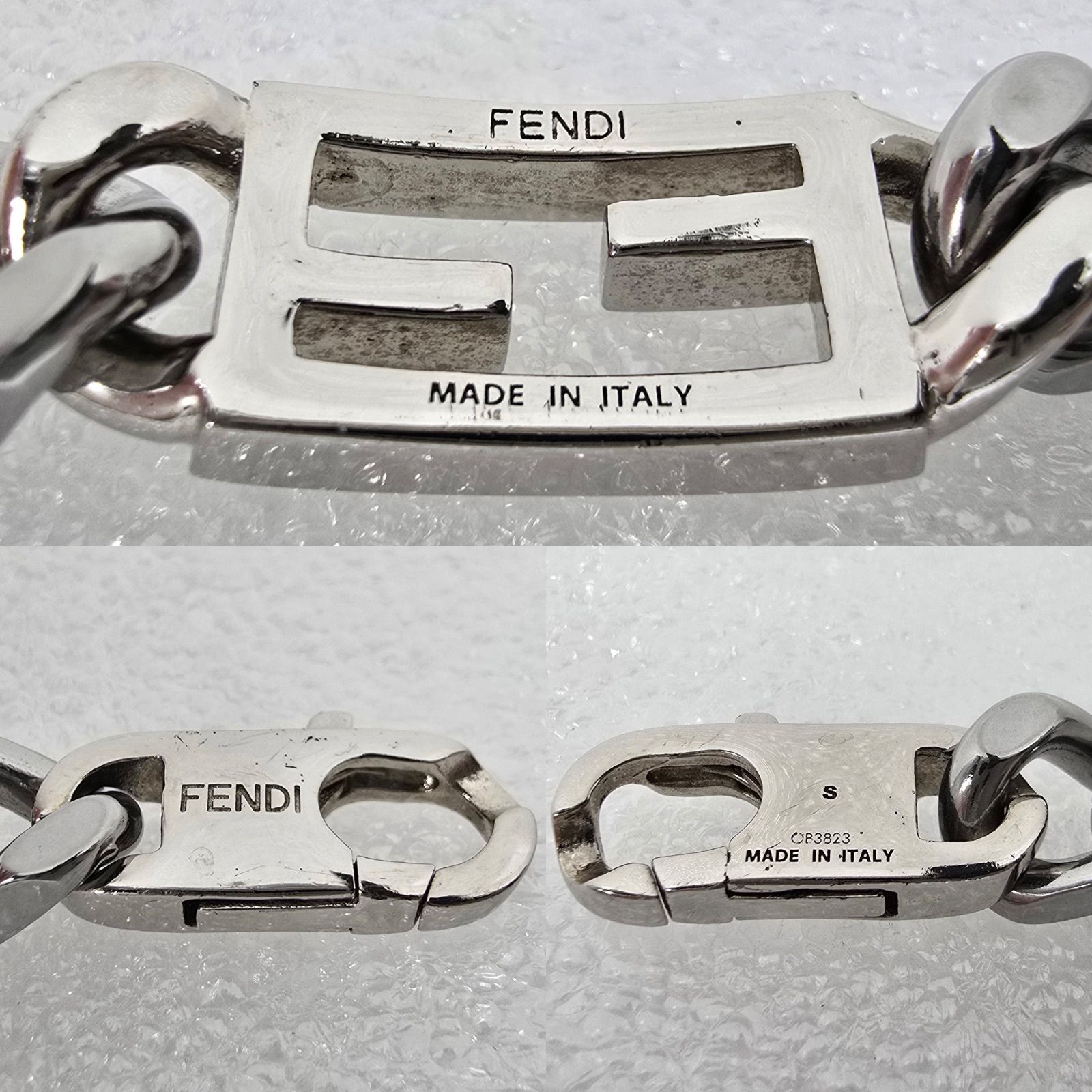 FENDI フェンディ バゲット ブレスレット S 腕周り約18㎝ シルバー