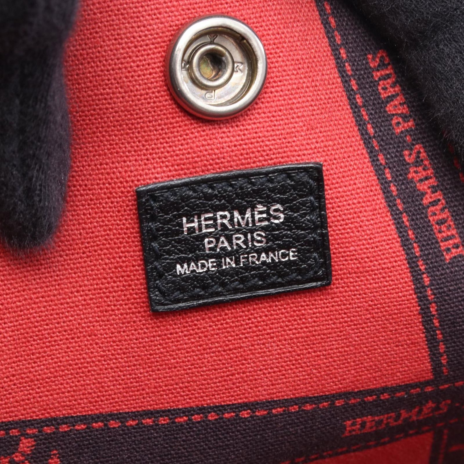 HERMES エルメス ガーデンパーティPM ボルデュックリボン トートバッグ 