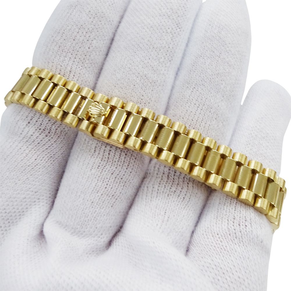 ロレックス ROLEX デイトジャスト 69178MR S番 時計 レディース ブランド ミリヤード ダイヤモンド 自動巻き AT 750YG 18K 金無垢 ゴールド OH・ 磨き済み 【中古】 ロレックス ROLEX デイトジャスト 69178MR S番 時計 レディース