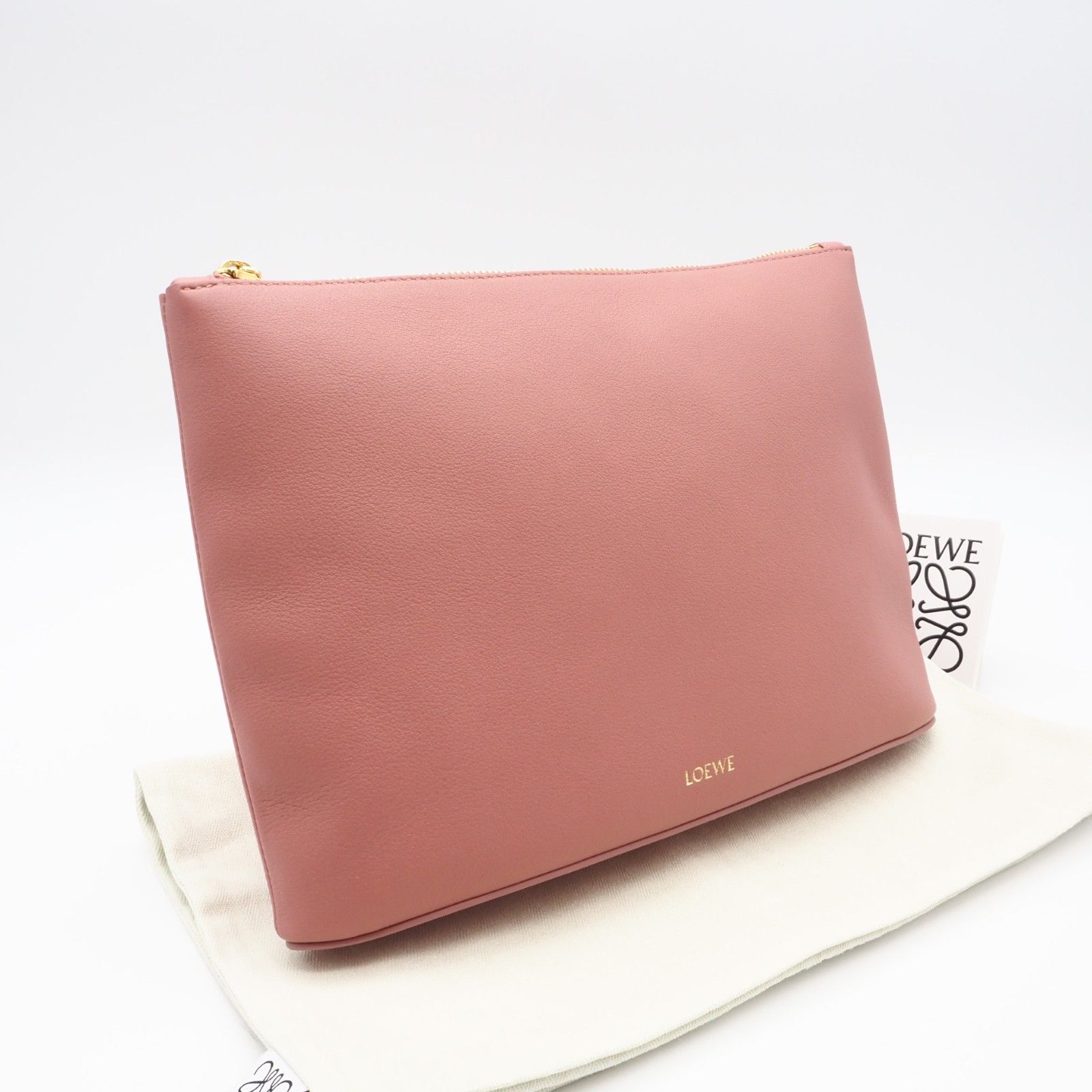 ☆3日以内返品可☆ 極美品 LOEWE ロエベ レザー オブロング ポーチ 