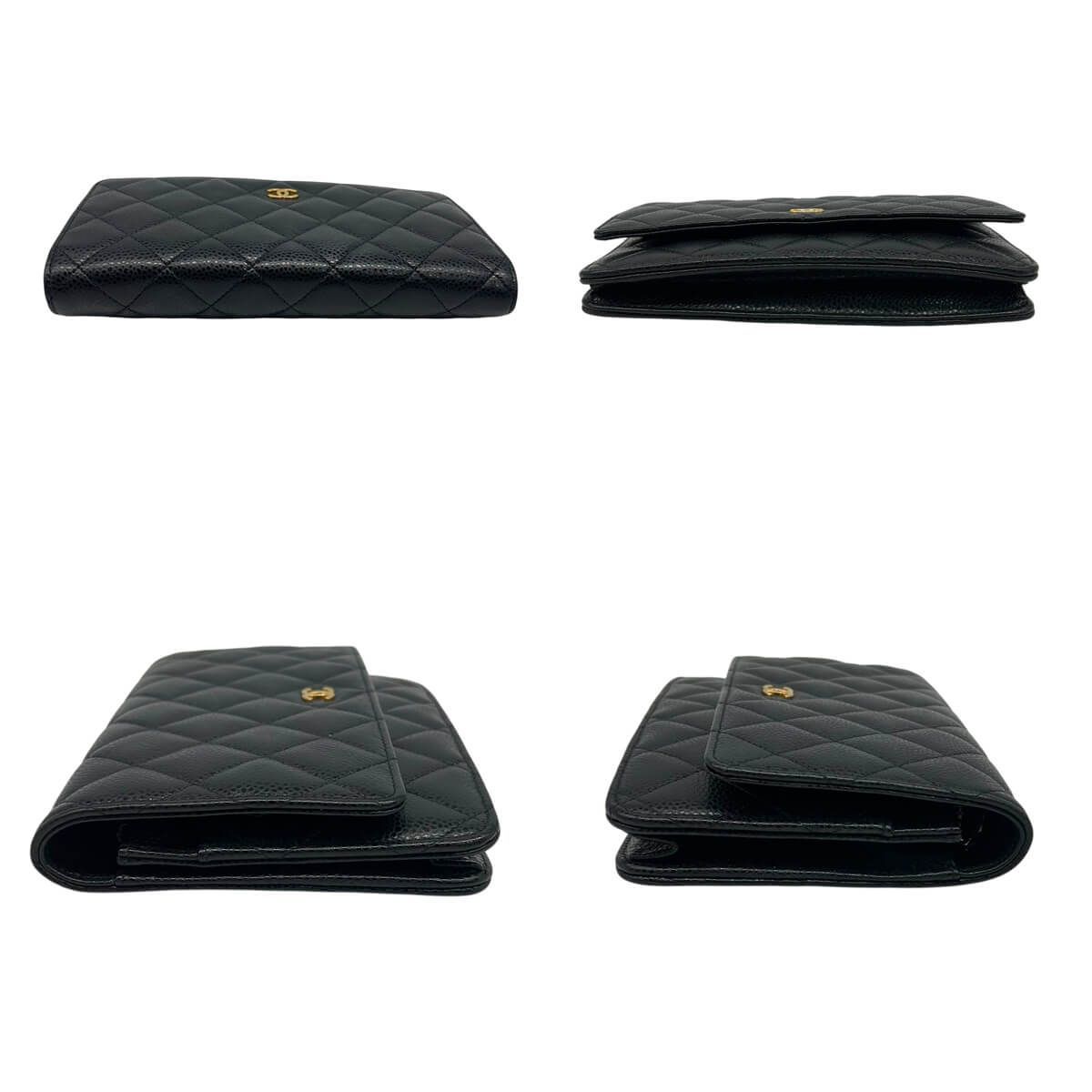 【中古】 CHANEL シャネル AP0250 チェーンウォレット マトラッセ ショルダーバッグ キャビアスキン ゴールド金具 ブラック レディース 25038200 SA シャネル CHANEL マトラッセ チェーンウォレット AP0250 ブラック SV