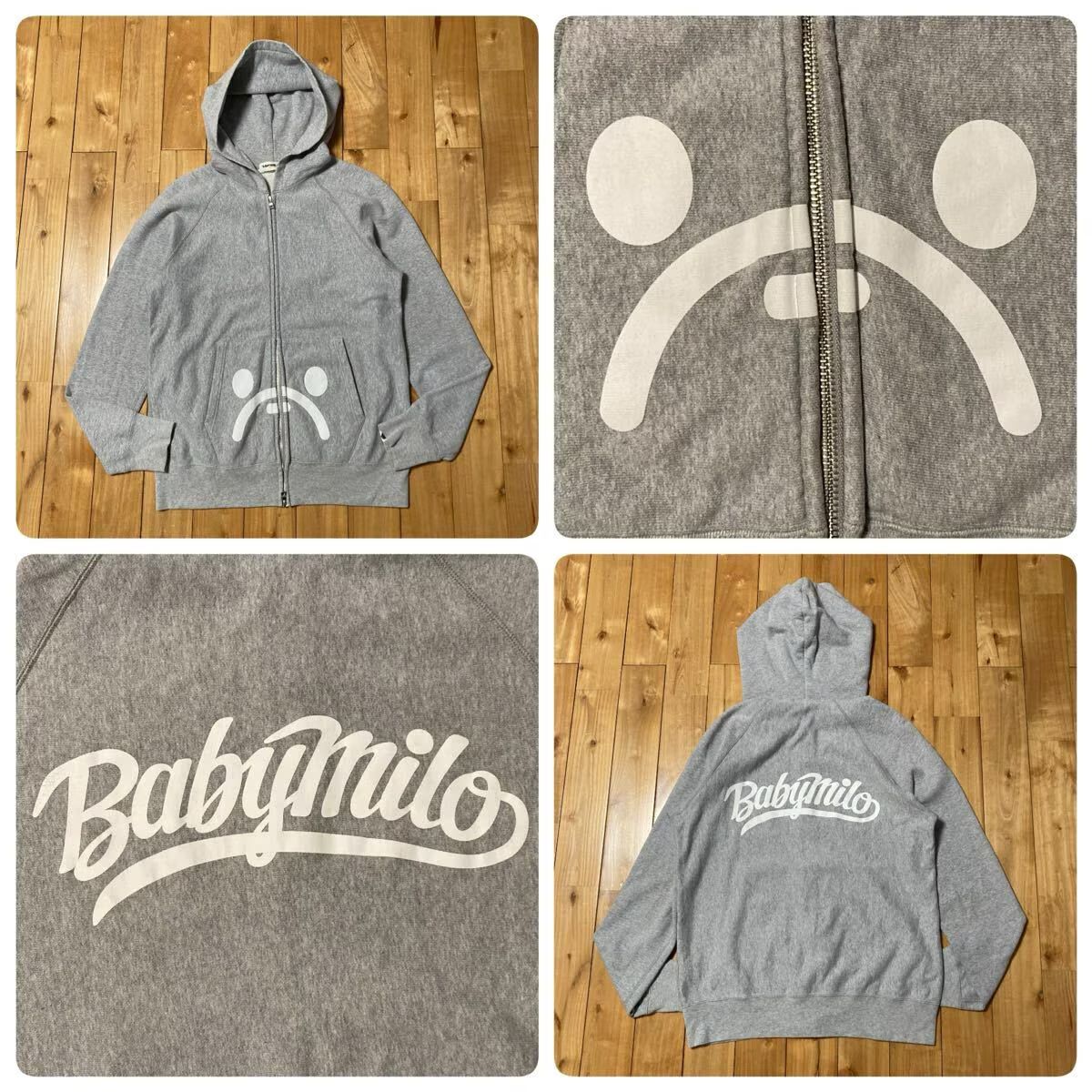 即決❌A BATHING APE マイロ ジップアップパーカー　エイプ M マイロ フェイス ジップ パーカー Mサイズ a bathing ape BAPE BABY