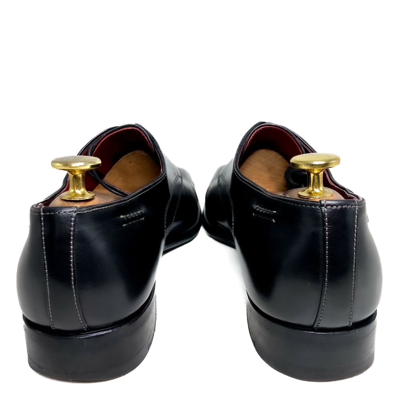 サントーニsantoni メンズ革靴 24.5cm ホールカット ビジネス 黒