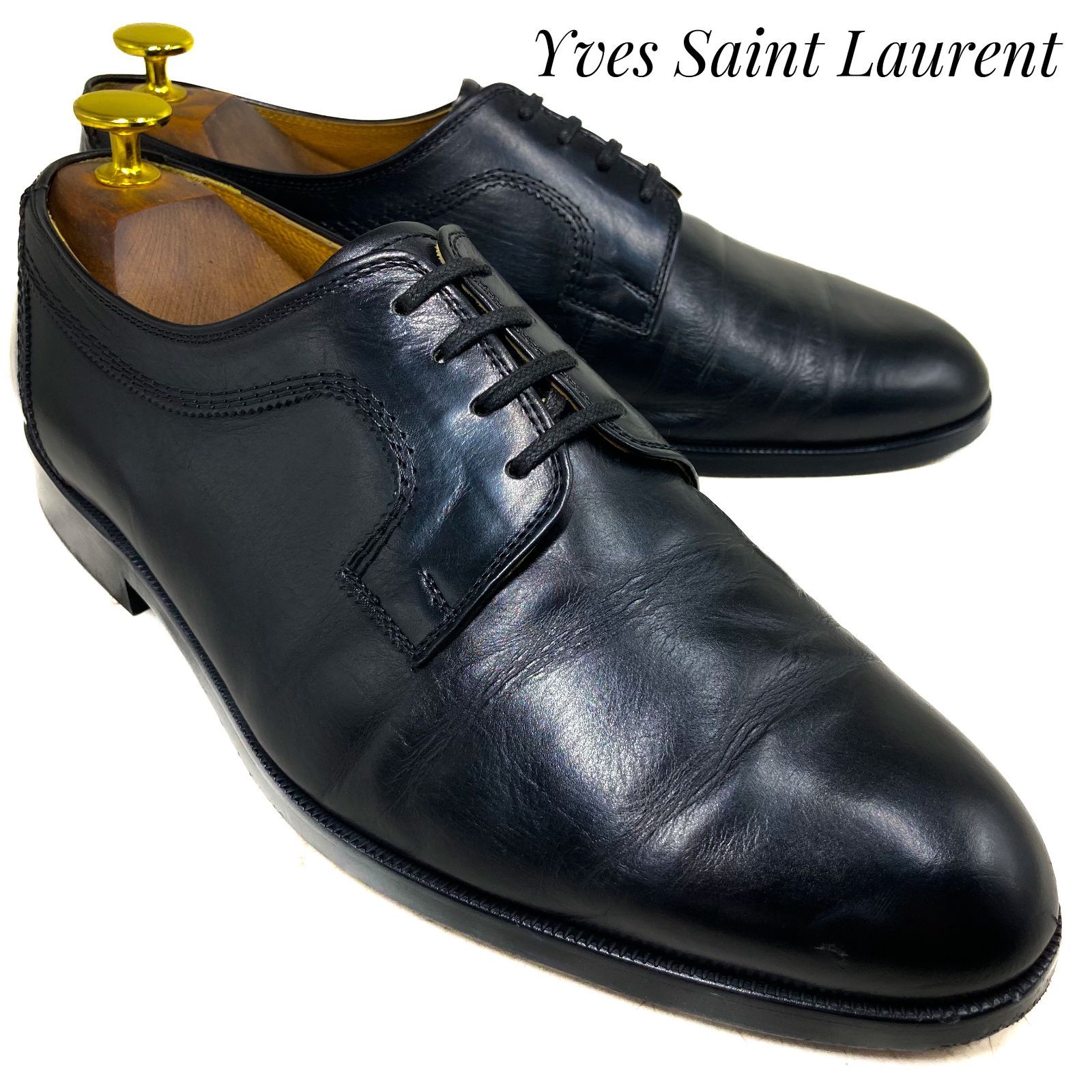 YVES SAINT LAURENT イヴサンローラン プレーントゥ YS-1206 黒 