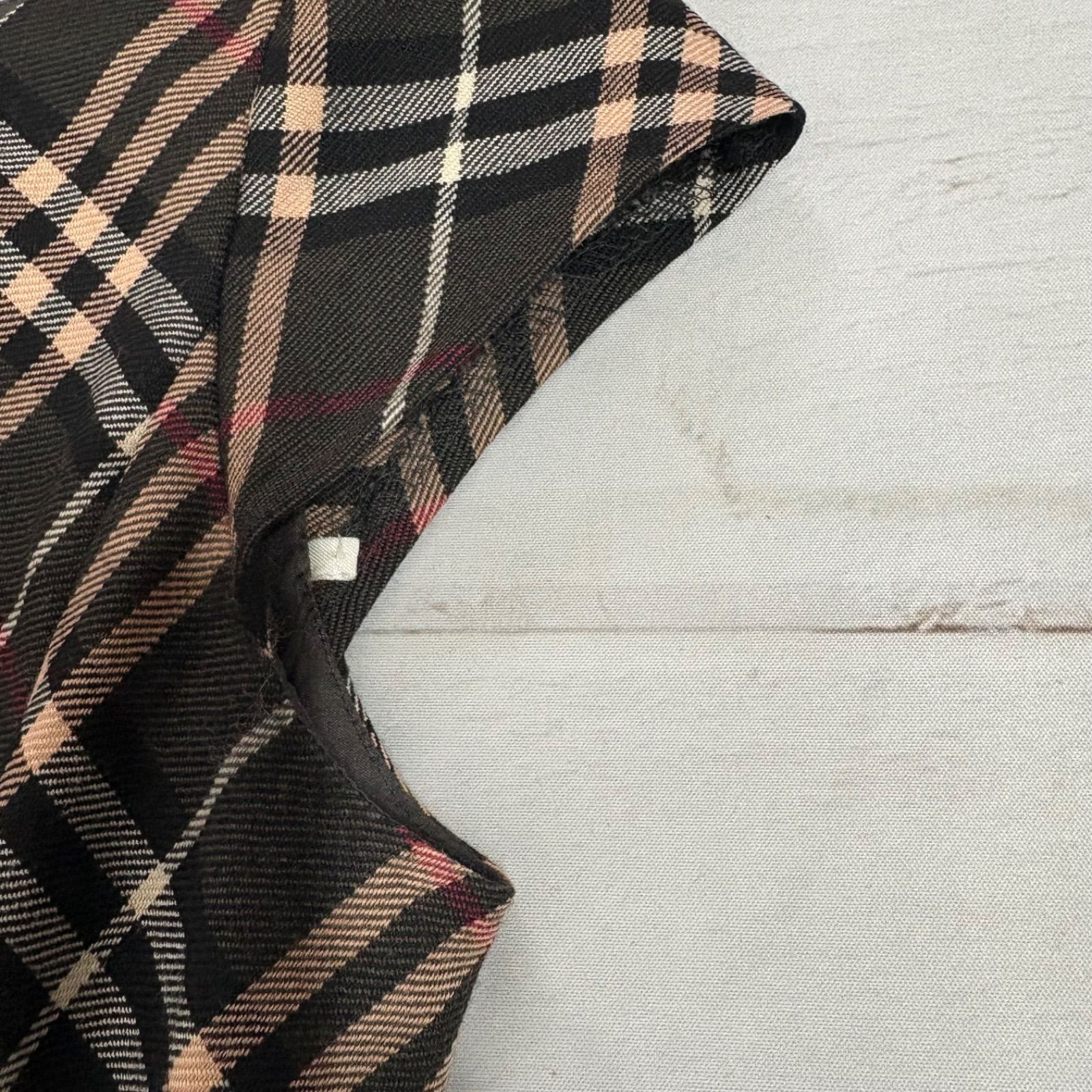 BURBERRY BLUE LABEL Nova Check Sleeveless Dress Belted Vintage Y2K