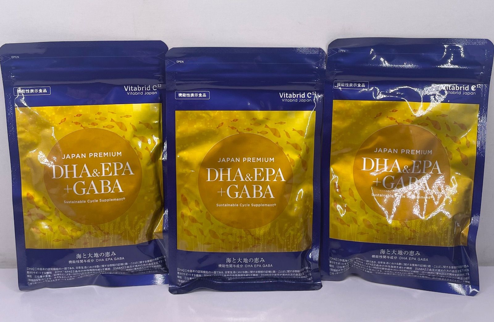 ジャパンプレミアム DHA&EPA+GABA 30回分 150粒入×3袋セット - メルカリ