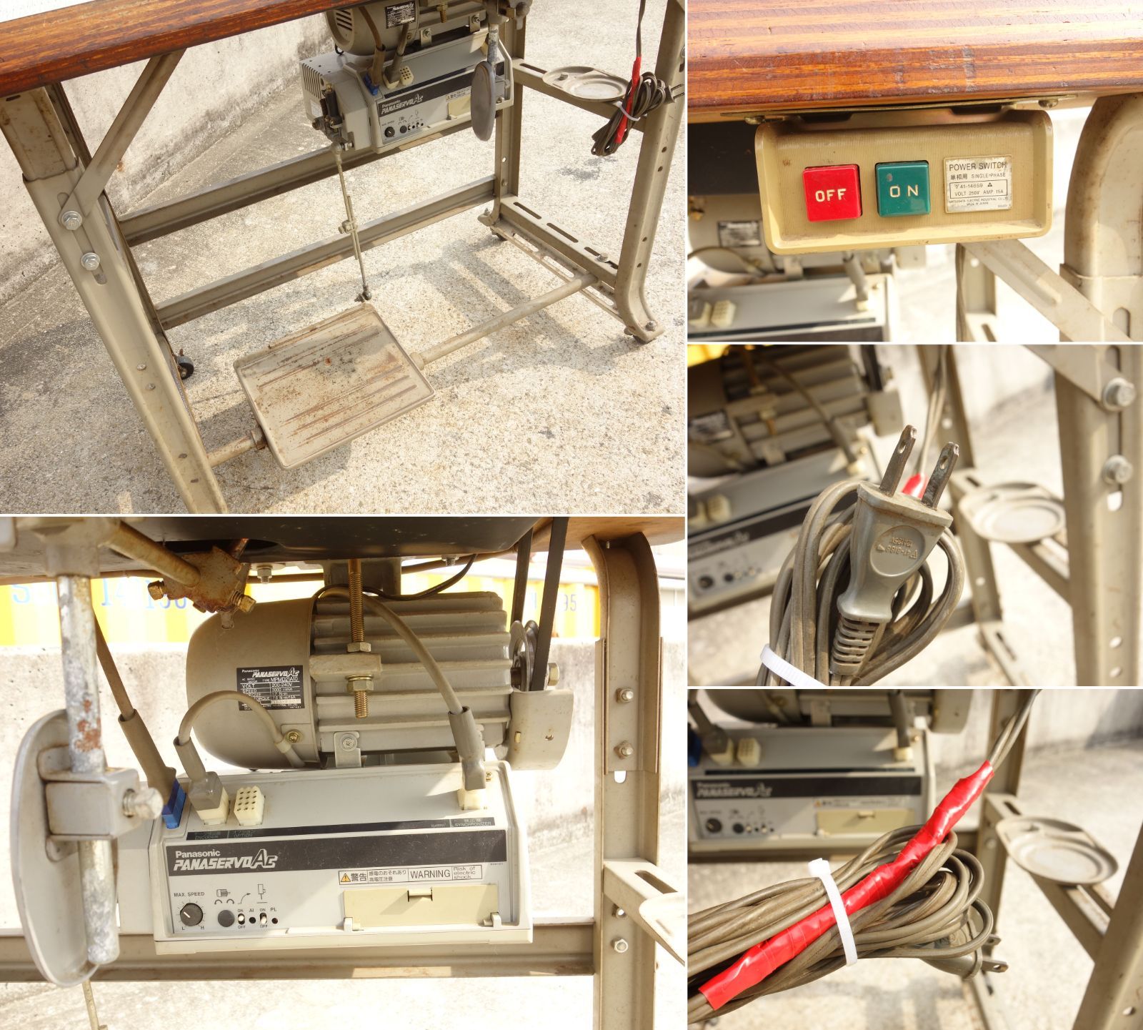中古】K▽トヨタ アイシン精機 工業用ミシン 2本針 水平釜 100V LZ2