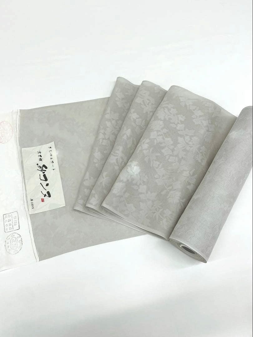 紋紗 小紋 京友禅 紗コンヌ 蛍ぼかし 薄物コート 正絹 反物 T319