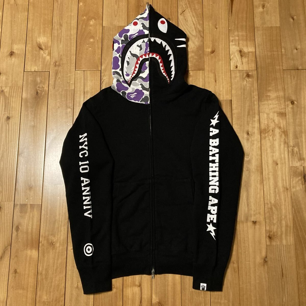 ☆美品☆ NYC 10周年 シャーク パーカー Mサイズ shark full zip 
