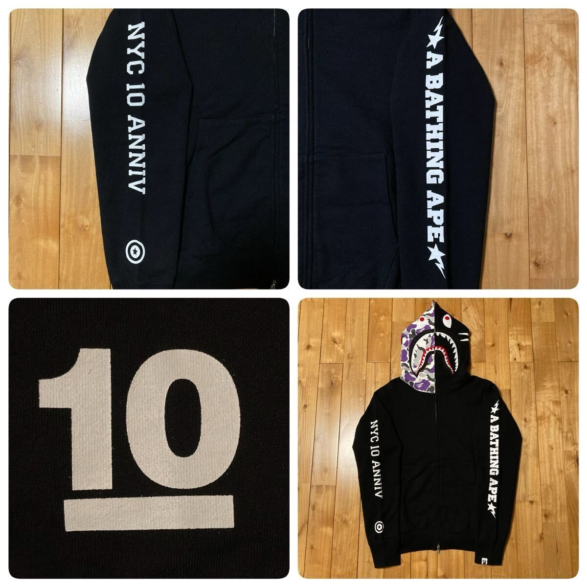 ☆美品☆ NYC 10周年 シャーク パーカー Mサイズ shark full zip 