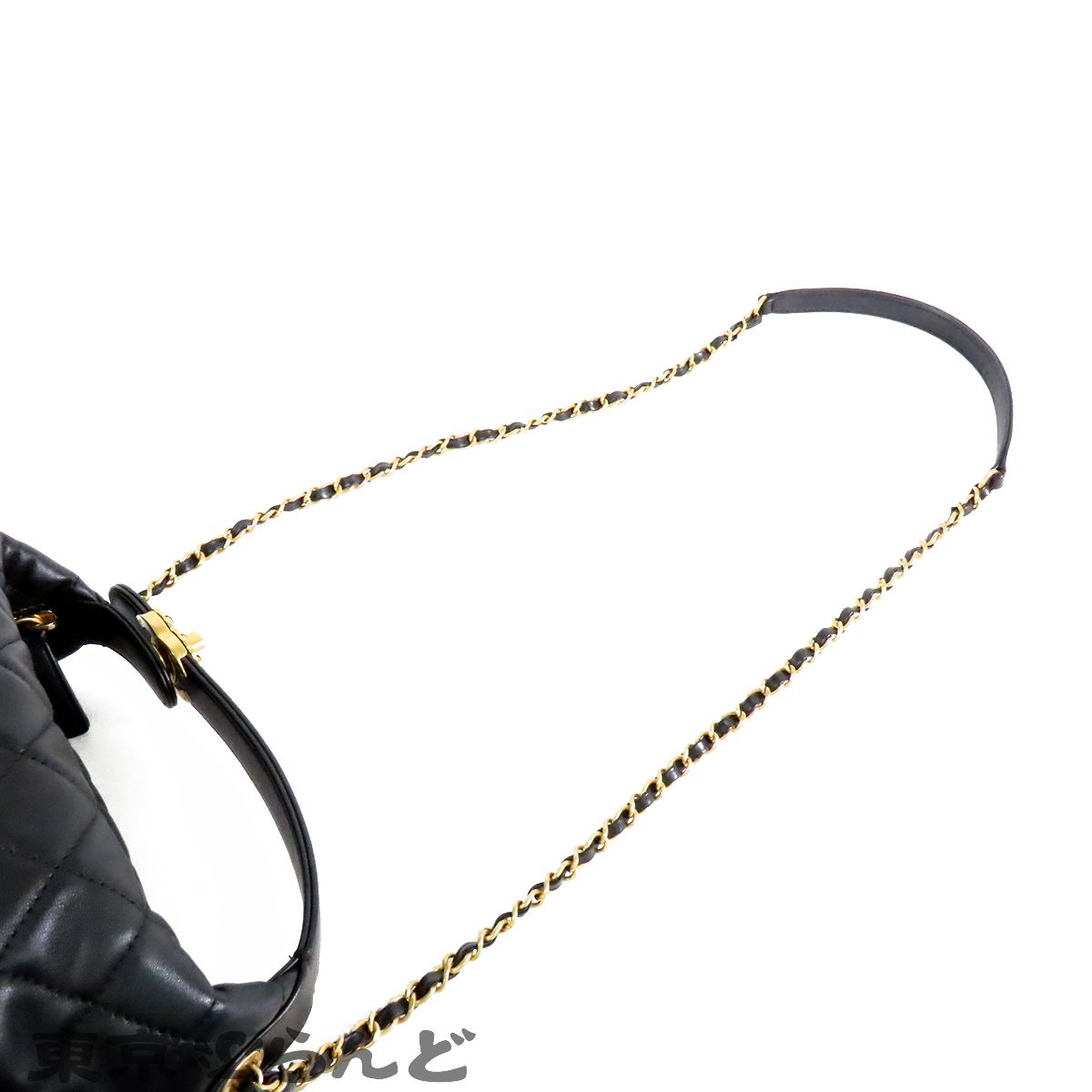 シャネル CHANEL ホーボーバッグ AS1746 ブラック 黒 ゴールド金具