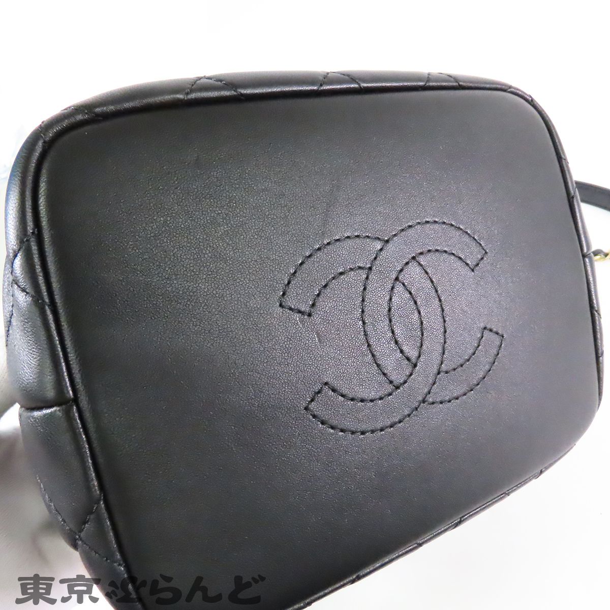 シャネル CHANEL ラージ ホーボーバッグ AS4368 ブラック ゴールド金具 ラムスキン レディース ショルダーバッグ シャネル スーパーコピー ラージ ホーボー バッグ ブラック AS4368