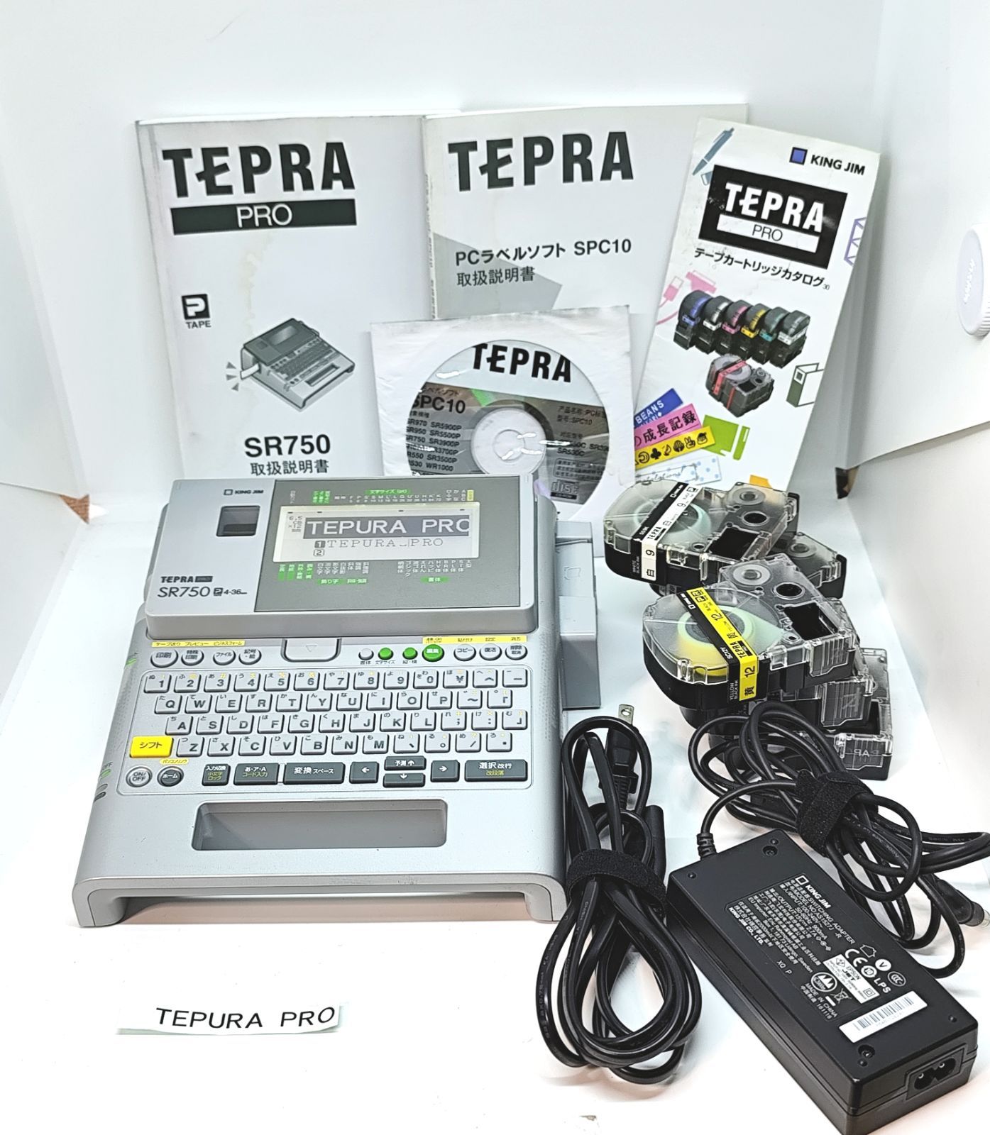 動作確認済】TEPRA SR750 ラベルライターセット！中古品 - メルカリ
