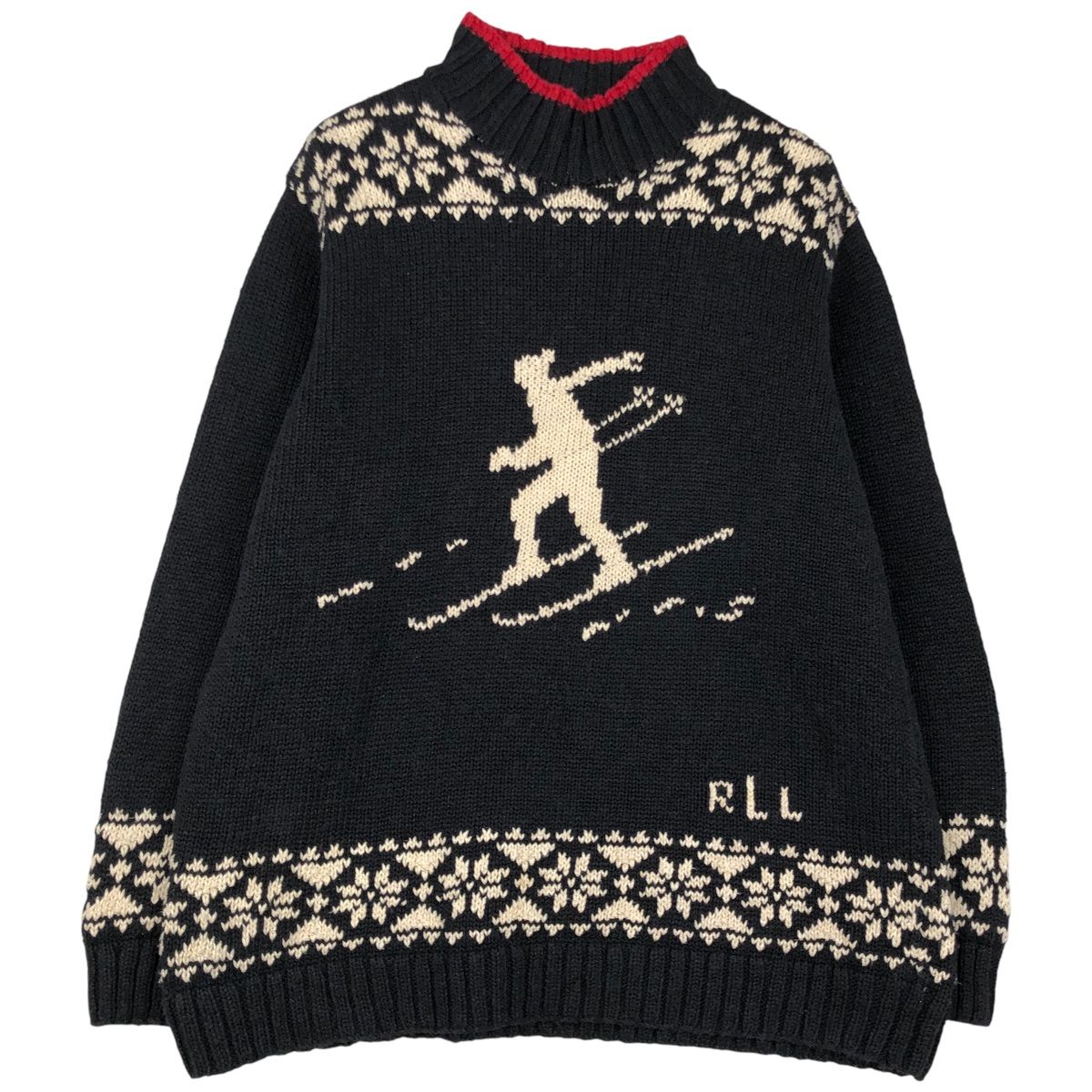 古着 ラルフローレン Ralph Lauren LAUREN ローレン ハイネック スキー 