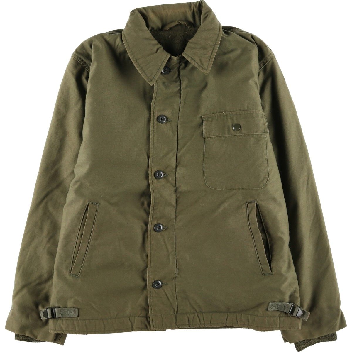 古着 訳あり特価 70年代 米軍実品 A-2 ミリタリー デッキジャケット USA製 MEDIUM(38-40) メンズM相当 ヴィンテージ/eaa624588 古着 訳あり特価 70年代 米軍実品 A-2 ミリタリー デッキジャケット