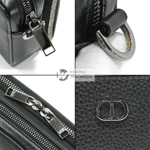美品 ディオール 2ESBC119CDI CDアイコン ショルダーバッグ 大人気♪ Dior メンズ ショルダーバッグ ポーチ ストラップ付き (Dior