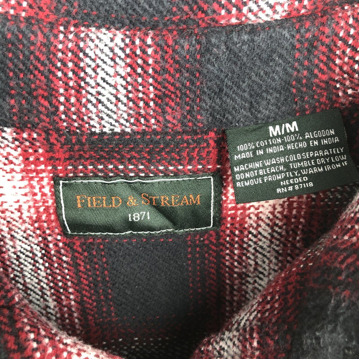 古着 フィールドアンドストリーム FIELD&STREAM オンブレチェック 長袖