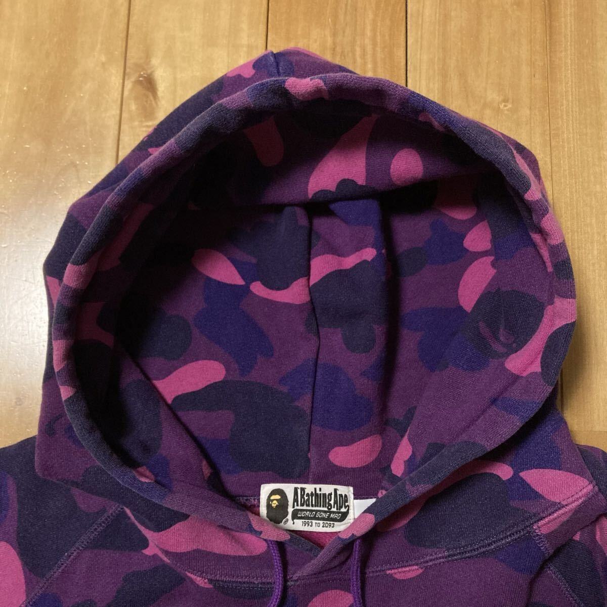 ☆XL☆ BAPE LOGO プルオーバー パーカー a bathing ape purple camo 