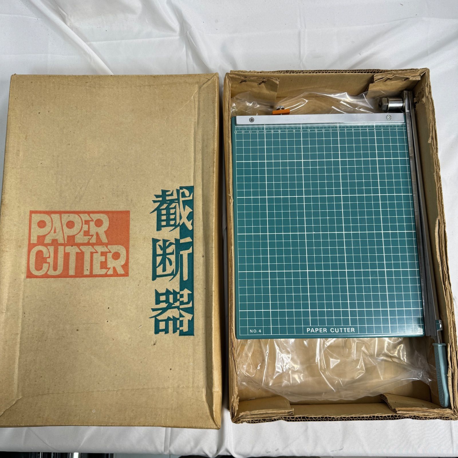 希少レトロ】PAPER CUTTER 裁断器 NO.4 ペーパーカッター 裁断機 断裁 