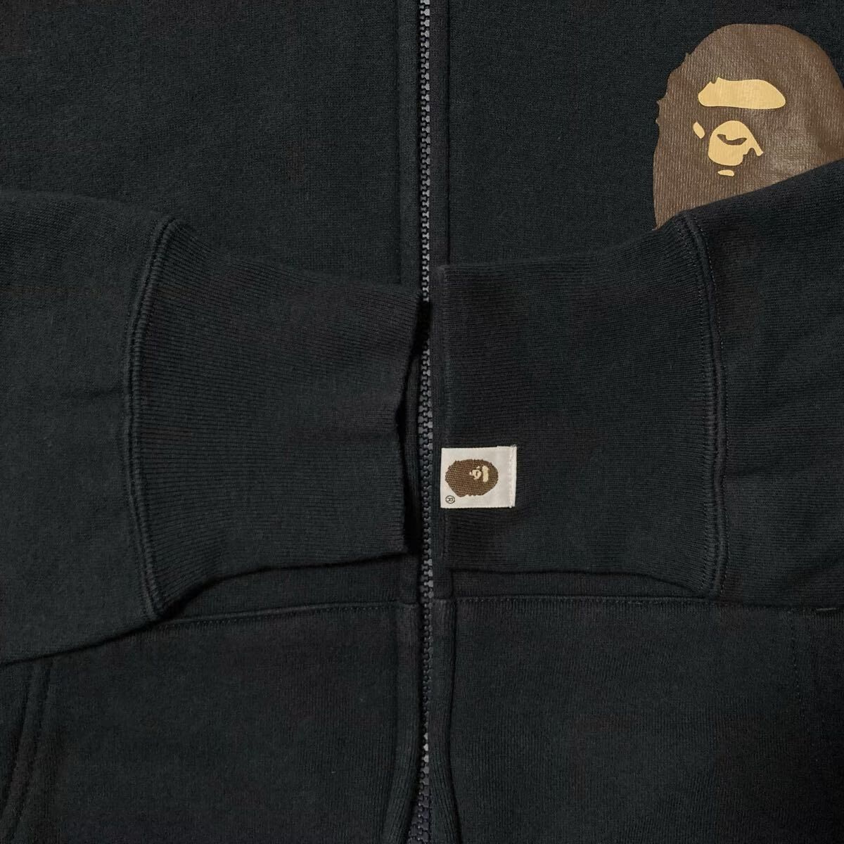 BAPE HEAD LOGO ジップ パーカー Lサイズ ネイビー a bathing ape zip