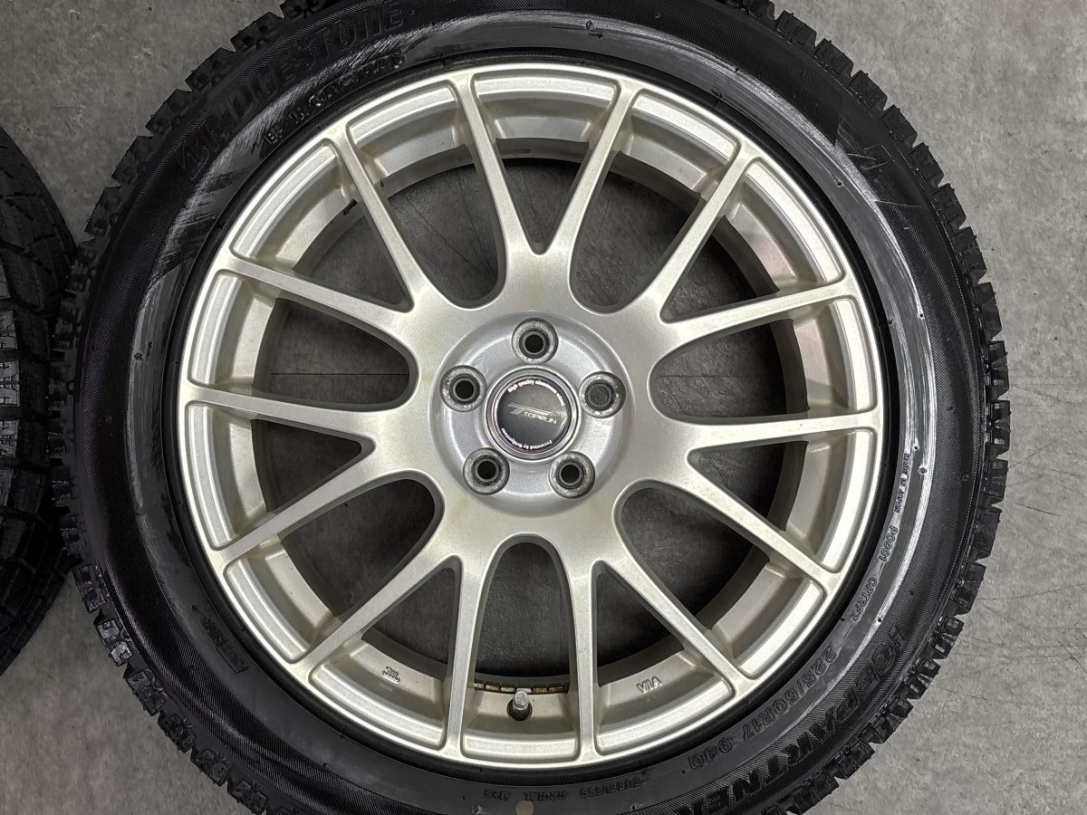 バリ溝】TOPRUN 17in 7J +53 PCD100 ブリヂストン アイスパートナー 2 