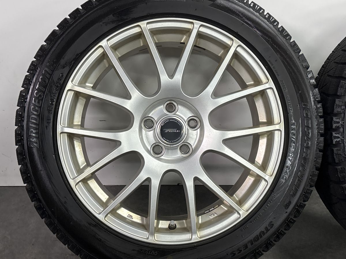 バリ溝】TOPRUN 17in 7J +53 PCD100 ブリヂストン アイスパートナー 2 