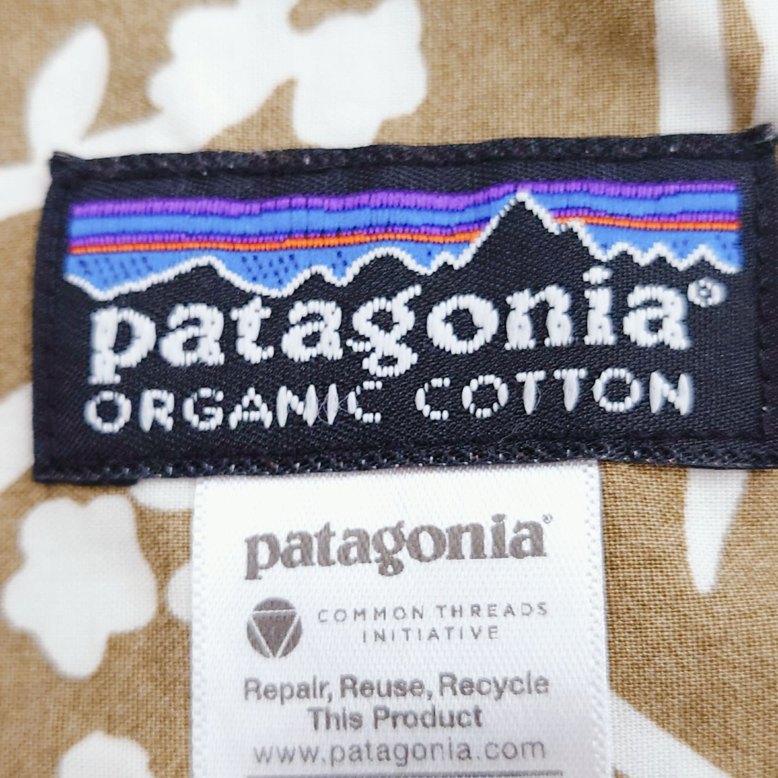 Patagonia パタゴニア 半袖 シャツ メンズ XS 総柄 オーガニック