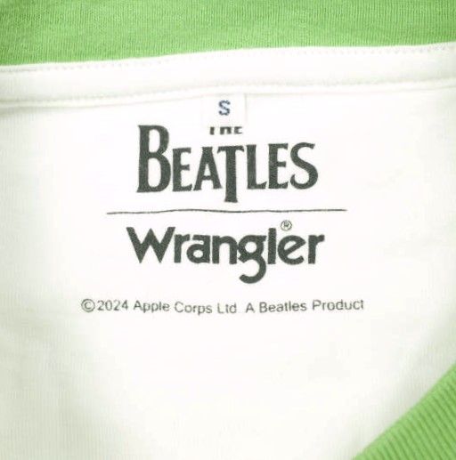 The Beatles x Wrangler ビートルズ ラングラー 別注 Beatles Ringer Tee リンゴ リンガーTシャツ WT9022 S Apple Green 半袖 トップス【中古】【The Beatles × Wrangler】 Wrangler（ラングラー） Wrangler The Beatles コラボTシャツ WT9022
