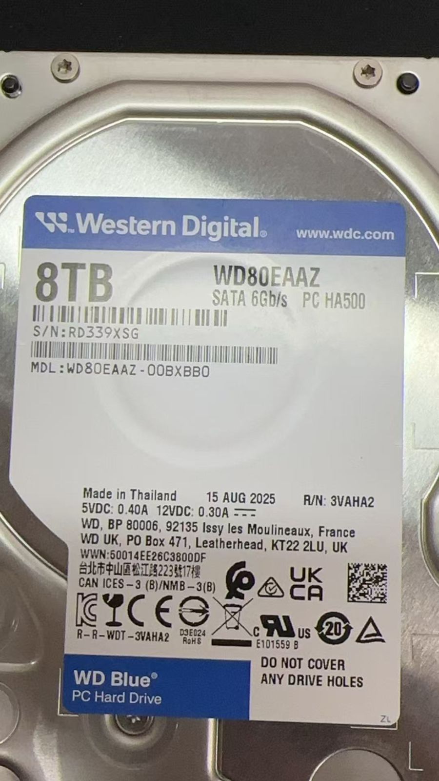 WD Blue 8TB HDD WD80EAAZ ジャンク品- メルカリ