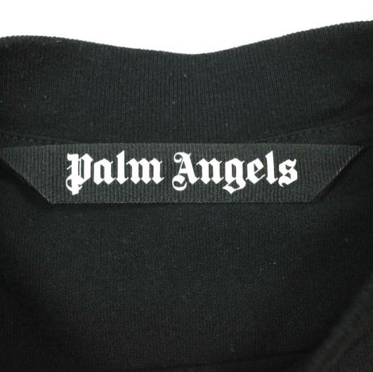 Palm Angels パームエンジェルス ポルトガル製 NEW GOTHIC L/S TEE ロゴプリント ロングスリーブTシャツ PMAB002S20413012 S ブラック 長袖 星条旗 トップス【中古】【Palm Angels】 Palm Angels パームエンジェルス ポルトガル製 NEW GOTHIC L/S TEE