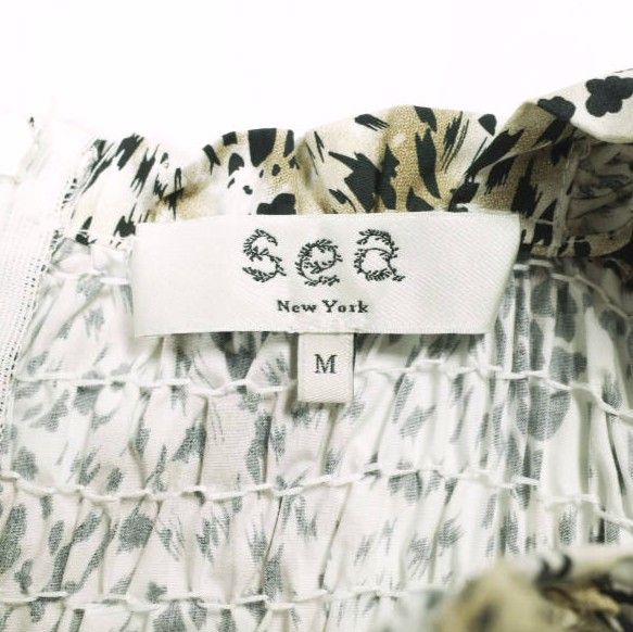 Sea New York シー ニューヨーク 21SS LEOPARD DRESS レオパードフリルロングワンピース SS21-38 M Beige マキシ ドレス トップス【中古】【Sea New York】 Sea New York シー ニューヨーク 21SS LEOPARD DRESS レオパードフリル
