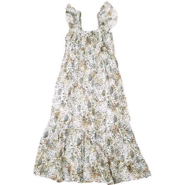 Sea New York シー ニューヨーク 21SS LEOPARD DRESS レオパードフリルロングワンピース SS21-38 M Beige マキシ ドレス トップス【中古】【Sea New York】 Sea New York シー ニューヨーク 21SS LEOPARD DRESS レオパードフリル