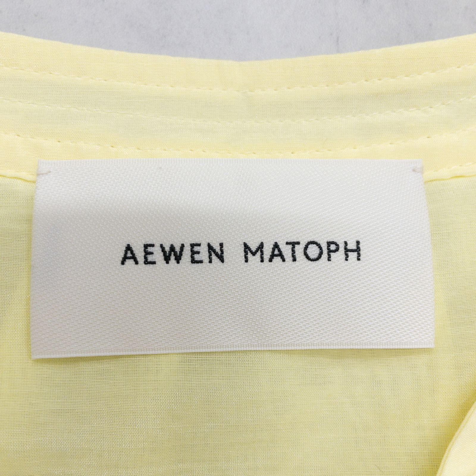 AEWEN MATOPH イウエンマトフ 長袖ブラウス フリル シルク コットン 