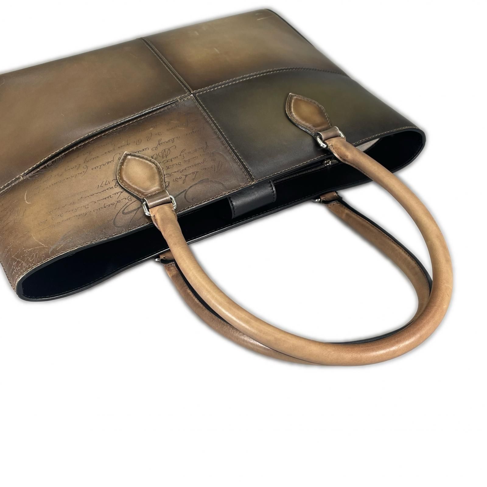 Berluti ベルルッティ トゥジュール ミニ トートバッグ レザー カーキ 
