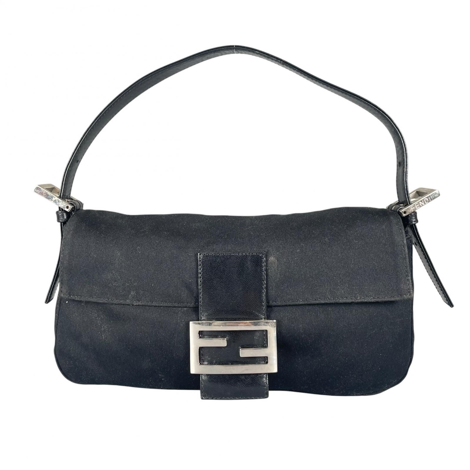 FENDI フェンディ マンマバゲット ハンドバッグ ジャージー ブラック FENDI フェンディ マンマバゲット ハンドバッグ ジャージー ブラック