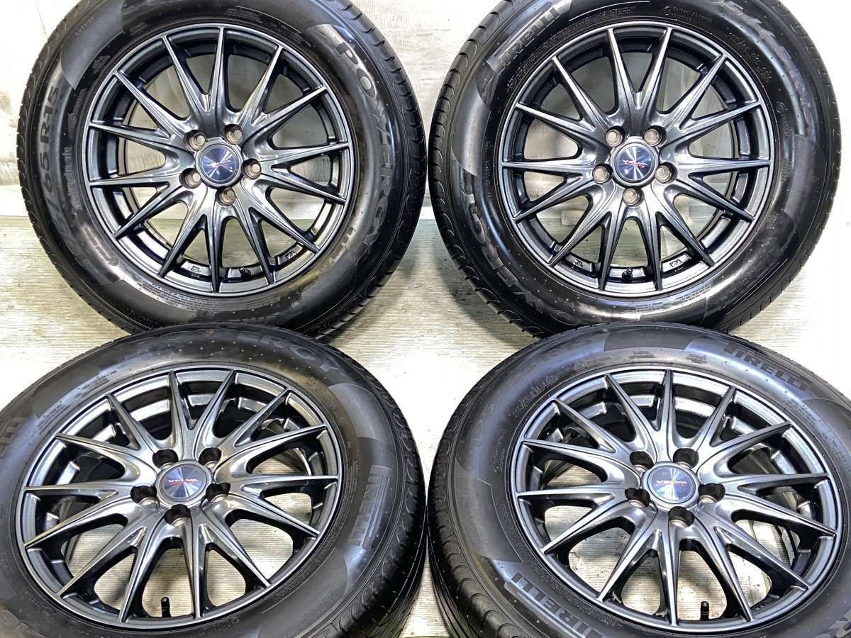 195/65R15 ピレリ POWERGY TM VELVA SPORTZ 15x6.0 43 100-5穴 中古 