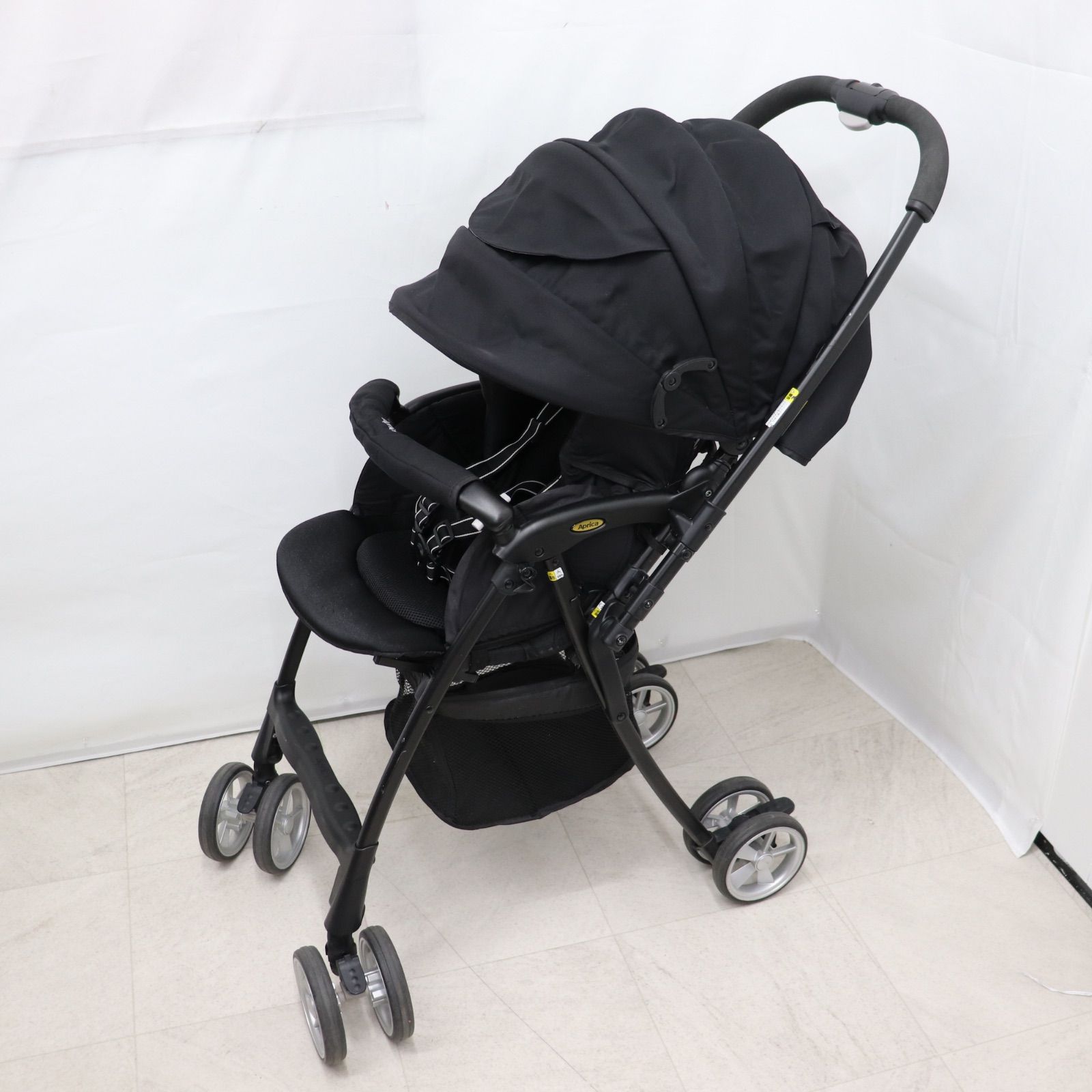 美品】Aprica アップリカ Air Ria エアリア ベビーカー ブラック 黒 1 