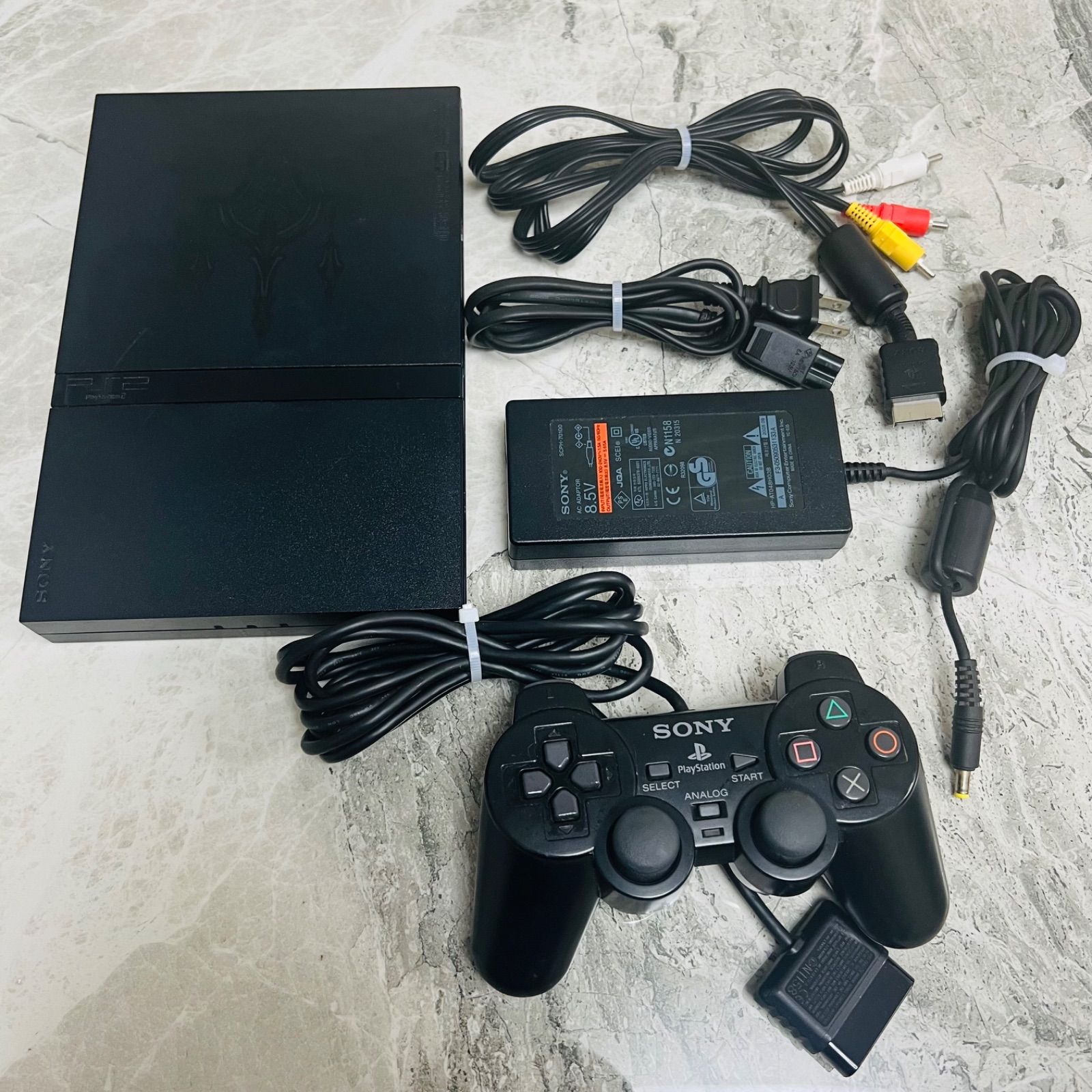 PlayStation2 本体 ブラック SCPH-75000 薄型 FFコラボ - メルカリ