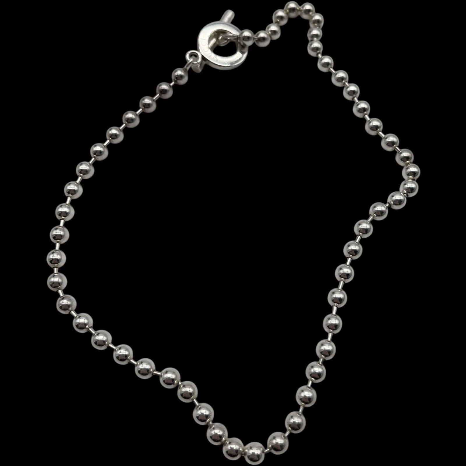 GUCCI グッチ ボールチェーンネックレス シルバー925 ジュエリー