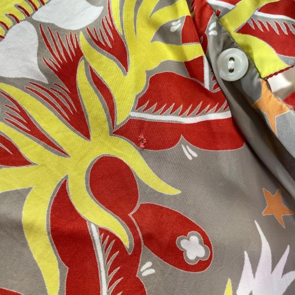 中古】SUNSURF NIGHT BLOOMING CEREUS 月下美人 レーヨンアロハシャツ