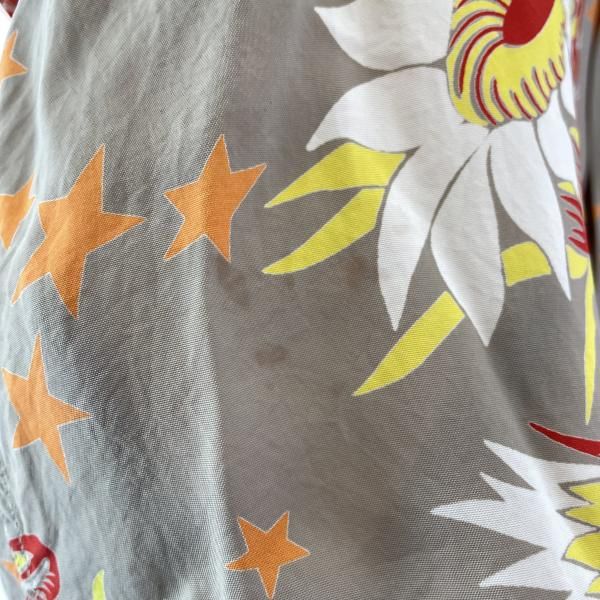 中古】SUNSURF NIGHT BLOOMING CEREUS 月下美人 レーヨンアロハシャツ