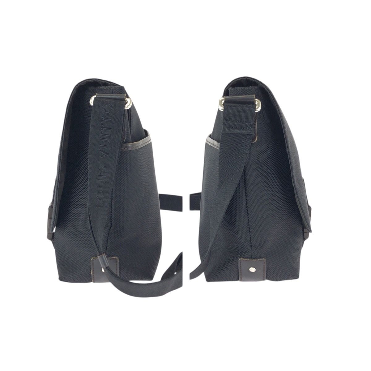 美品 LOUIS VUITTON ルイヴィトン ダミエ ジュアン ルー ブラック ダークブラウン シルバー金具 キャンバス M93079 ショルダーバッグ メッセンジャーバッグ レディース 601531 【中古】 美品 LOUIS VUITTON ルイヴィトン ダミエ ジュアン ルー ブラック