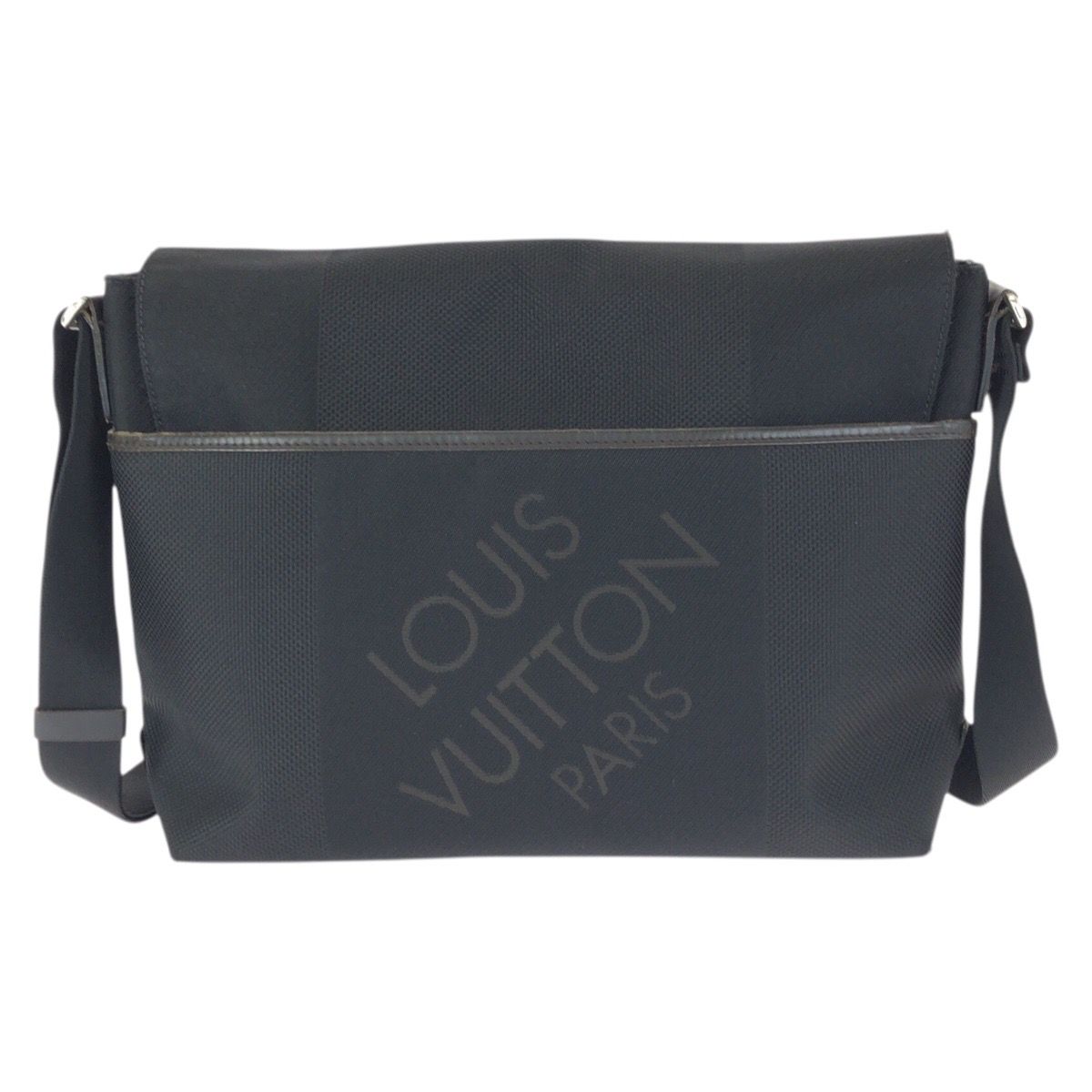 美品 LOUIS VUITTON ルイヴィトン ダミエ ジュアン ルー ブラック ダークブラウン シルバー金具 キャンバス M93079 ショルダーバッグ メッセンジャーバッグ レディース 601531 【中古】 美品 LOUIS VUITTON ルイヴィトン ダミエ ジュアン ルー ブラック