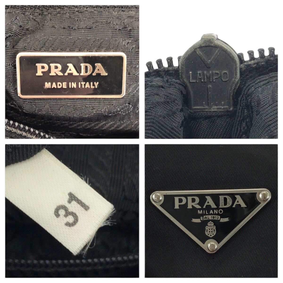 PRADA プラダ テスート 三角ロゴプレート ブラック 黒 シルバー金具 ナイロン /レザー ショルダーバッグ メッセンジャーバッグ レディース 500294 【中古】 PRADA プラダ テスート 三角ロゴプレート ブラック 黒 シルバー金具
