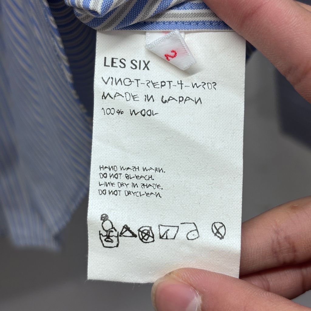 LES SIX レシス STRIPE SHIRT 長袖シャツ vingt-sept-4-WSDS ブルー